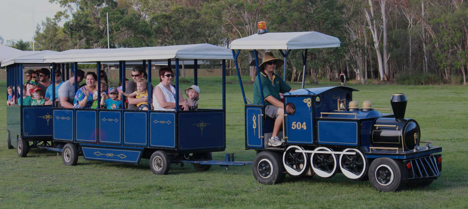 Jubilee Entertainment Trackless Train Ride for hire Brisbane